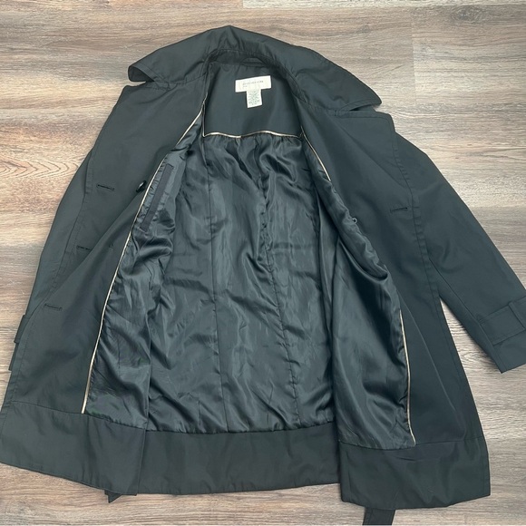 Jones New York Sport Women's Black Double-Breasted Trench Coat Peacoat - Picture 3 of 9
